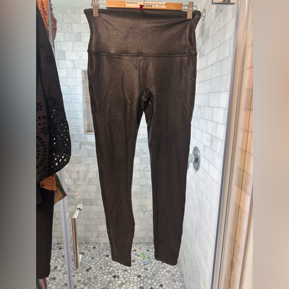 Spanx faux leather leggings XL